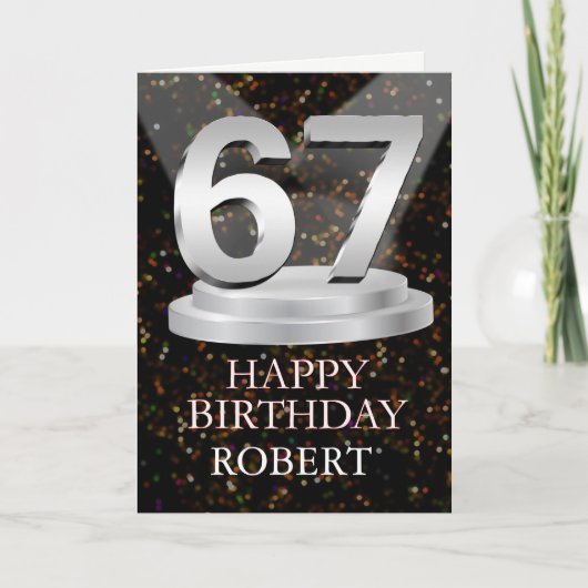 67誕生日スポットライト名刺追加 カード (正面)