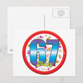 67誕生日今日V2 ポストカード (正面/裏面)