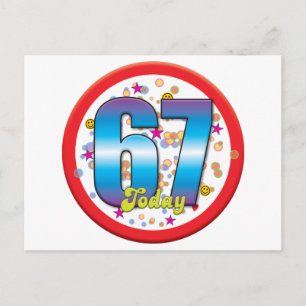 67誕生日今日V2 ポストカード
