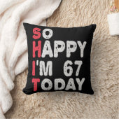 67誕生日嬉しい私は67今日のギフトおもしろい クッション (ブランケット)