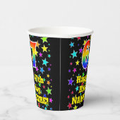 67誕生日:おもしろい星パターンと虹67 紙コップ (右)