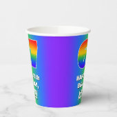 67誕生日: カラフル、おもしろいレインボーパターン# 67 紙コップ (左)