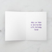 67誕生日:フローラ花数名前をカスタムする カード (内部)