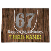 67誕生日: Country インスパイア Western  Look, Name ラージペーパーバッグ (正面)