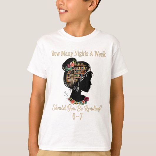 67面白いミームシックスセブン読書の夜数 Tシャツ (正面)