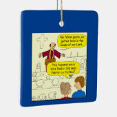 673牧師はフィドラー漫画に行く セラミックオーナメント (右)