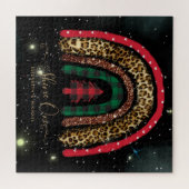 676ピースパーソナライズされたジグソークリスマスレインボージ ジグソーパズル (横)