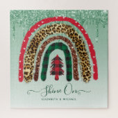 676ピースパーソナライズされたジグソークリスマスレインボージ ジグソーパズル (縦)