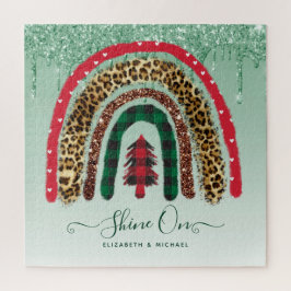 676ピースパーソナライズされたジグソークリスマスレインボージ ジグソーパズル