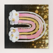 676ピースパーソナライズされたジグソークリスマスレインボージ ジグソーパズル (横)