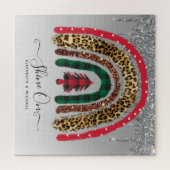 676ピースパーソナライズされたジグソークリスマスレインボージ ジグソーパズル (横)