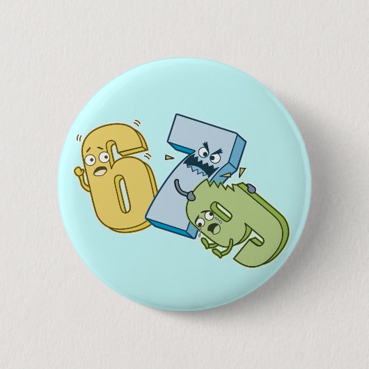 6789ボタン 缶バッジ (正面)