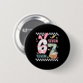 67 うさぎ six seven イースター 6 7 イースター ハッピーイースター 缶バッジ (正面&裏面)