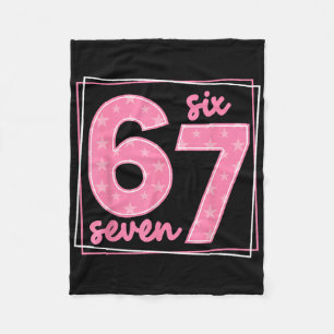 67 おもしろい数字 67 誕生日 Meme フリースブランケット