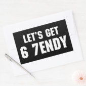 67 おもしろ ミーム さぁ6 7に行こう Sendy 6 7endy 長方形シール (封筒)