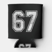 67 おもしろ ミーム 六 七 Z世代 缶クーラー (正面)