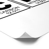 67 おもしろ 科学の先生 周期表 レトロ メモ ポスター (角)