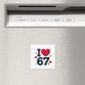67 かわいい ほっこり 67 あみもの 柄 67 メモリを愛する マグネット (インサイチュ (食洗機))