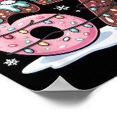 67 の面白いミームのかわいい猫のクリスマスアイスクリームドリップ ポスター (角)