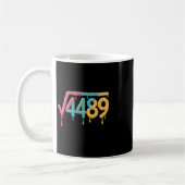 67 アイスクリームしたたりミーム平方根 4489 スラング 数学 コーヒーマグカップ (左)
