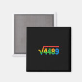 67 アイスクリームしたたりミーム平方根 4489 マグネット (正面/裏面)