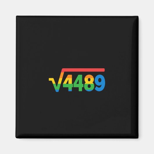 67 アイスクリームしたたりミーム平方根 4489 マグネット (正面)