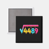 67 アイスクリームしたたりミーム平方根 4489 数学教師 マグネット (正面/裏面)