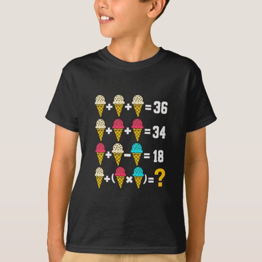 67 アイスクリームしたたりミーム 演算順序 数学 Tシャツ (正面)