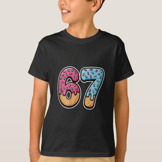 67 アイスクリームしたたり (ckのみ) tシャツ (正面)