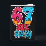 67 アイスクリームドリップ面白い Six Seven Gen Alpha ミームS カード<br><div class="desc">67 アイスクリームドリップ面白い Six Seven Gen Alpha ミームスラング</div>