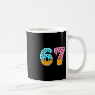 67 アイスクリーム ドリップ ミーム おもしろ かっこいい メンズ コーヒーマグカップ