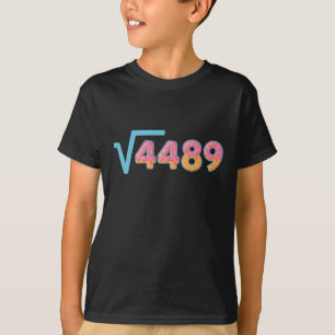 67 アイスクリーム ドリップ ミーム 平方根 4489 スラング 数学 Tシャツ