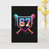 67 アイスクリーム ドリップ ミーム 面白い 六七 Gen Alpha ( カード (黄色い花)