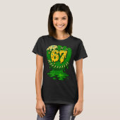 67 アイスクリーム 滴る おもしろい 67 野球 Tシャツ (正面フル)