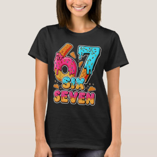 67 アイスクリーム 滴る Six Seven ミーム アルファスラング 6 7 N Tシャツ