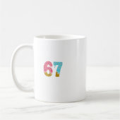 67 アイス 滴り メーム おもしろい Six Seven Z世代 コーヒーマグカップ (左)