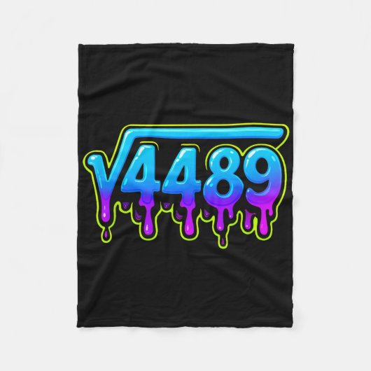 67 アイス Meme 平方根 4489 スラング 数学教師 フリースブランケット (正面)