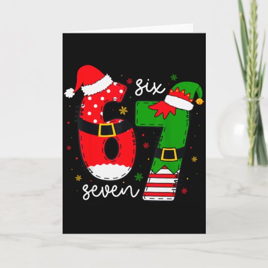 67 キッズ メモ 六 七 子供 女性 男性 ボーイズ ガールズ チャンピ カード (正面)