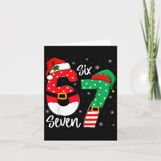 67 キッズ メンズ レディース ボーイズ ガールズ  ミーム 六七 カード (正面)