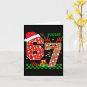 67 キッズ 女性 男性 ボーイズ ガールズ ミーム シックス セブン フォー カード (黄色い花)