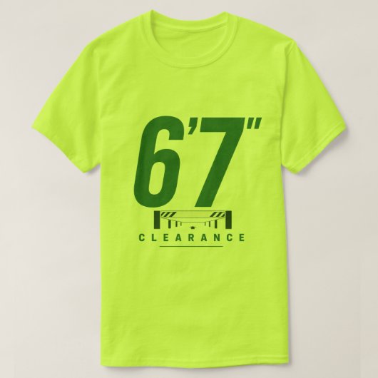 6'7" クリアランス Tシャツ (デザイン正面)