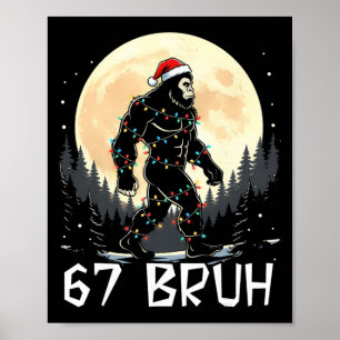 67 クリスマスツリー シックス セブン サンタ クリスマス 67 ブルー サス ポスター