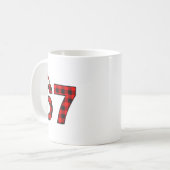 67 クリスマス おもしろい Six Seven ミーム Brainrot Plaid S コーヒーマグカップ (正面左)