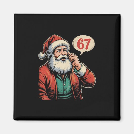 67 クリスマス おもしろ ミーム サンタ マグネット (正面)