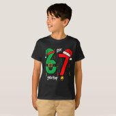 67 クリスマス おもしろ 6 7 メメ 六 七 Xmas 男子 Tシャツ (正面フル)
