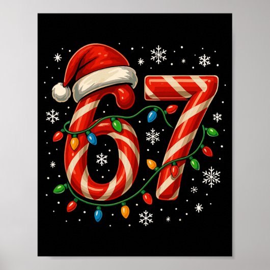 67 クリスマス メモ おかしい 六七 クリスマス ライト キャンディ ポスター (正面)