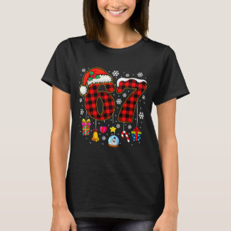 67 クリスマス レッド プリント 6 7 シックス セブン ボーイズ クリスマス Tシャツ