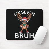 67 クリスマス 冗談 Six Seven ミーム Brainrot トナカイ マウスパッド (マウス)