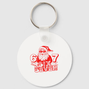 67 クリスマス 6 7 ミーム シックス セブン おもしろ サンタ Xmas B キーホルダー