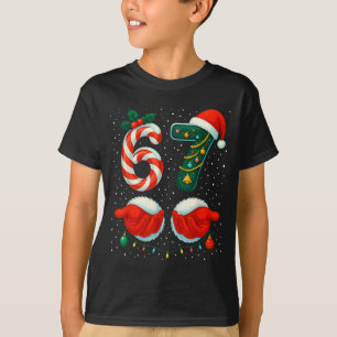67 クリスマス 6 7 ミーム パジャマ ホリデー Gen Alpha スラング Tシャツ